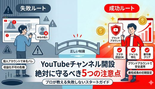 YouTubeチャンネル作成の注意点5選！後悔しないための必須設定とルールを完全解説