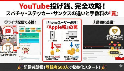 YouTube投げ銭（スパチャ）の仕組み完全ガイド！種類・手数料・やり方を徹底解説