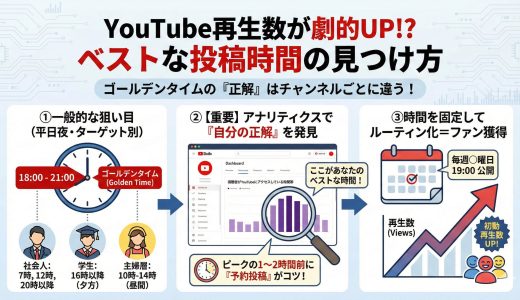 YouTube投稿時間の正解は？再生数が伸びるベストな時間帯と分析法