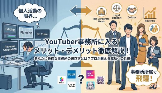 YouTuber事務所のおすすめと入り方！メリット・デメリットを徹底解説